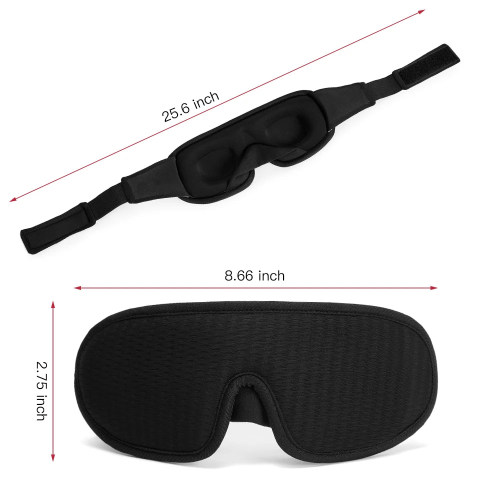 3D Sleeping Mask – Soft Contoured Eye Shade Blindfold Sleep Aid