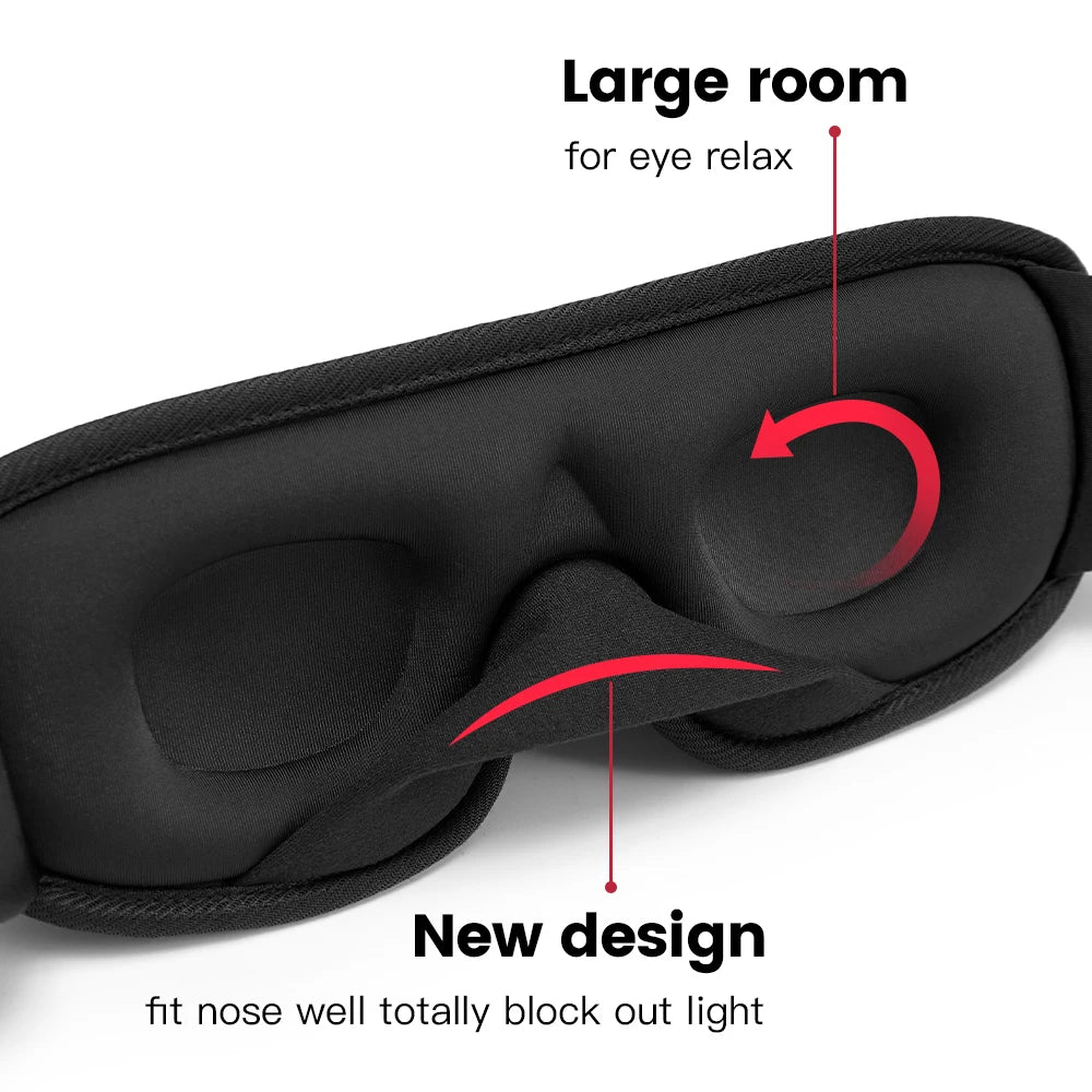 3D Sleeping Mask – Soft Contoured Eye Shade Blindfold Sleep Aid