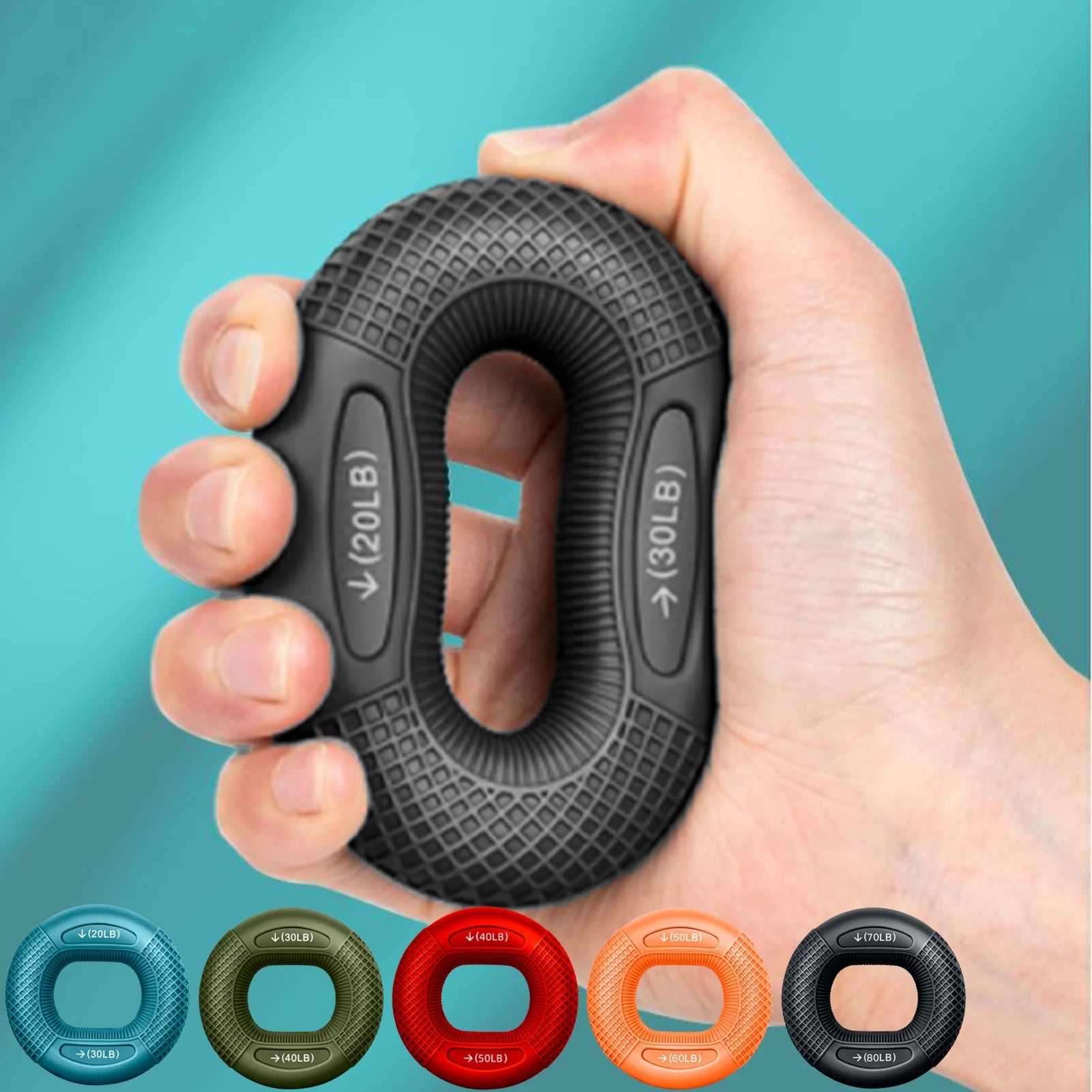 Silicone Finger & Hand Strengthener Ring – Grip Trainer for Muscle Exercise