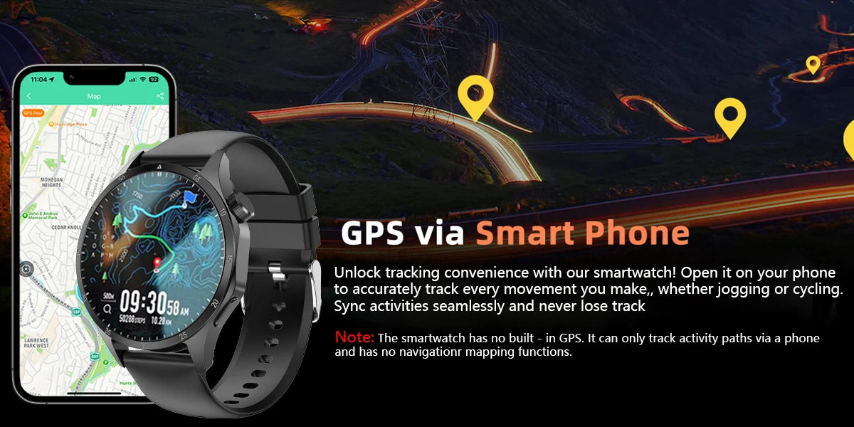 2025 Men’s GPS Smartwatch – AMOLED & NFC