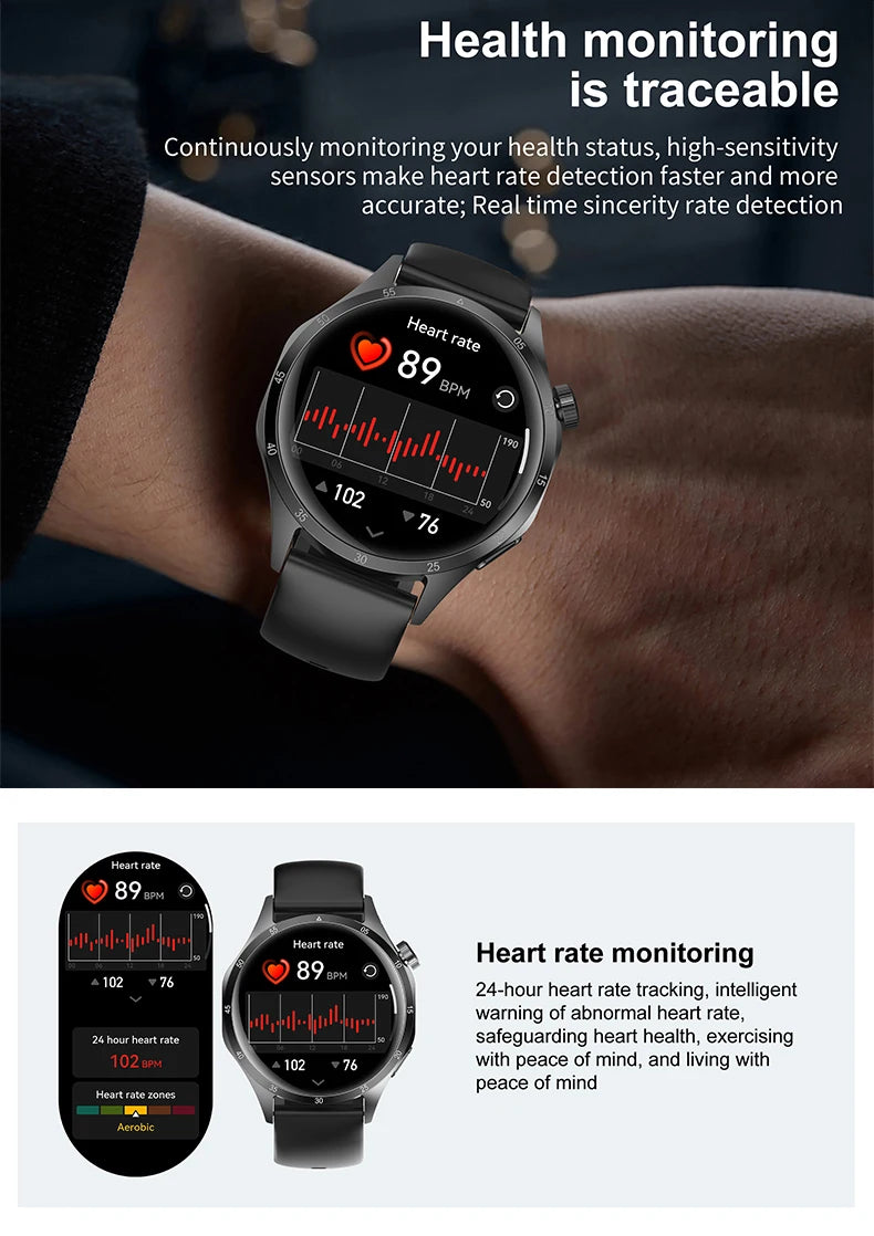 2025 Men’s GPS Smartwatch – AMOLED & NFC