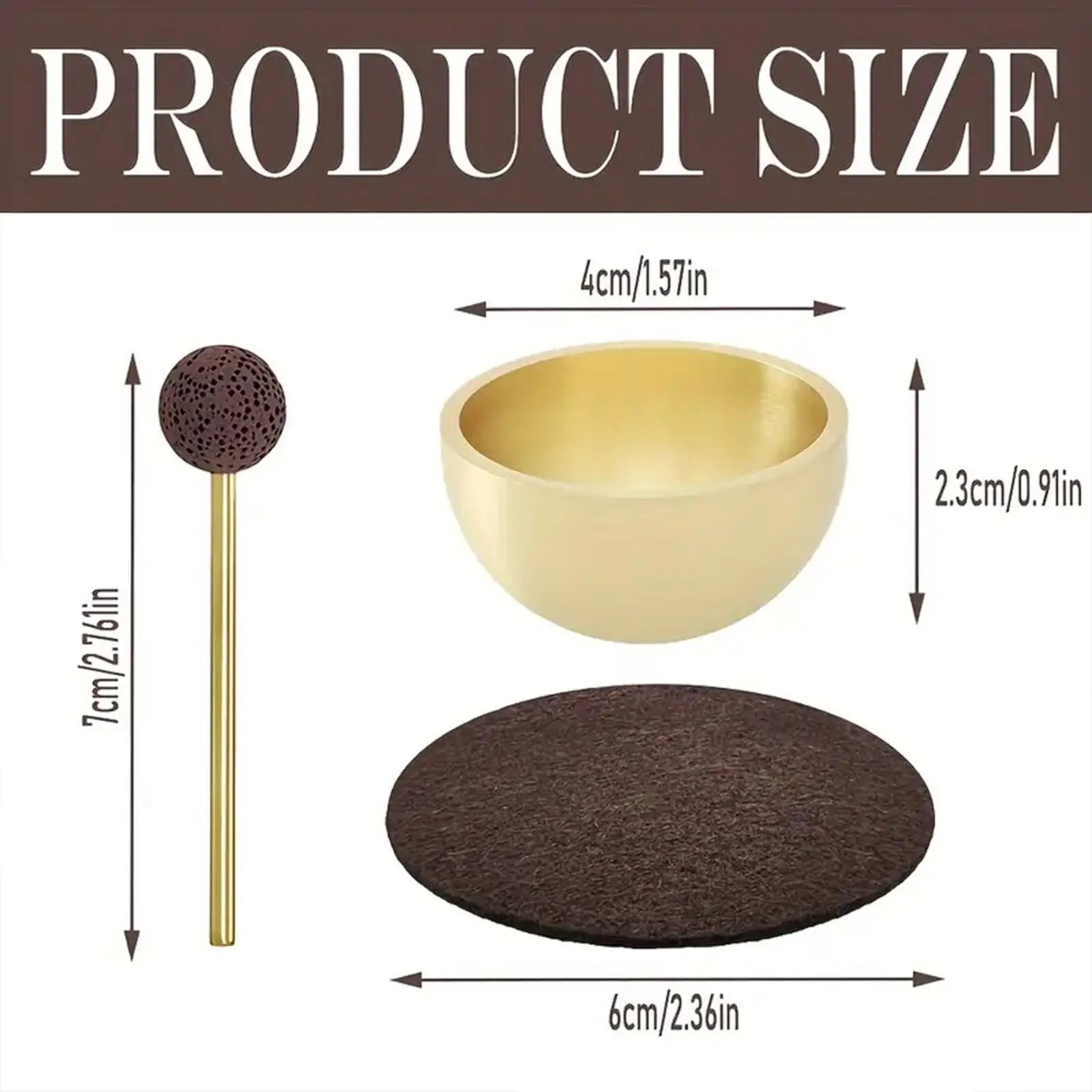 Mini Portable Meditation Sound Bowl Kit