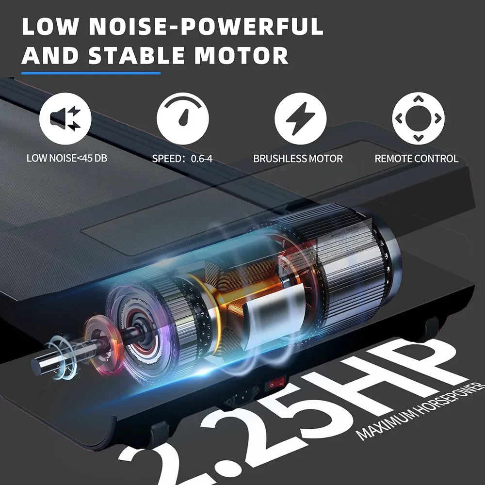 High-Efficiency Brushless Motor Treadmill – Home Fitness