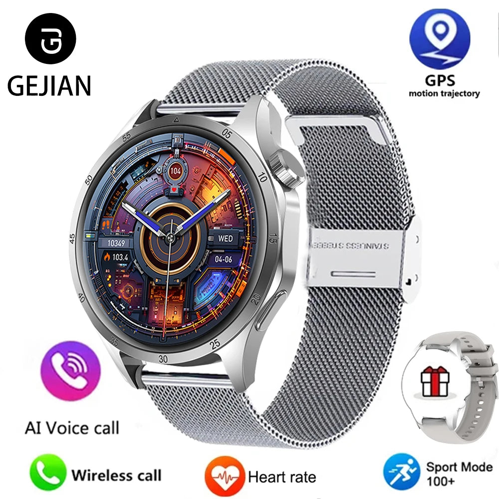 2025 Men’s GPS Smartwatch – AMOLED & NFC