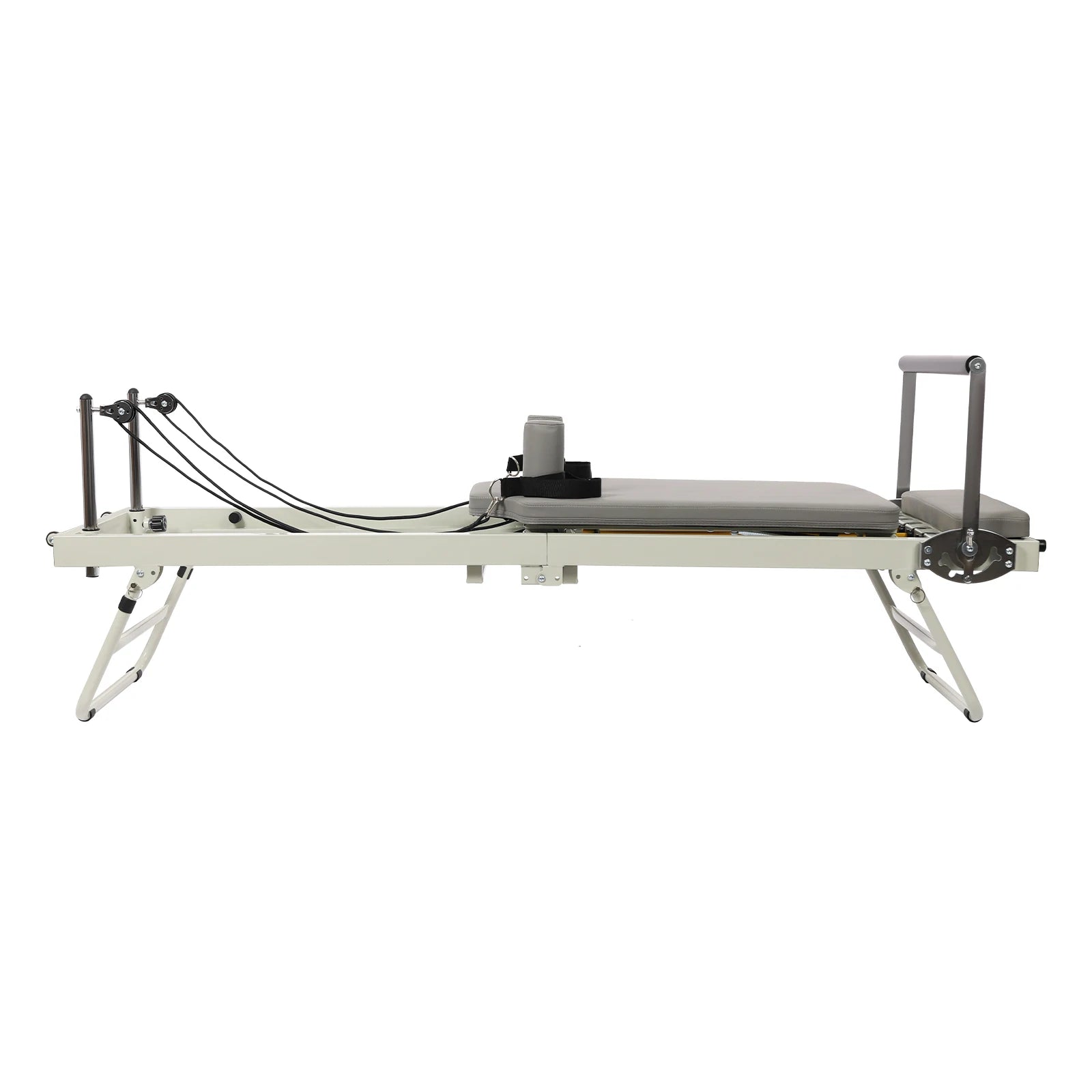 Foldable Steel Pilates Reformer – Black/Grey