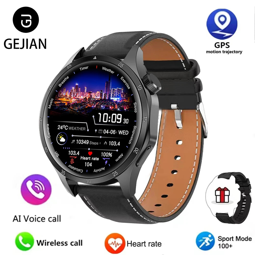 2025 Men’s GPS Smartwatch – AMOLED & NFC