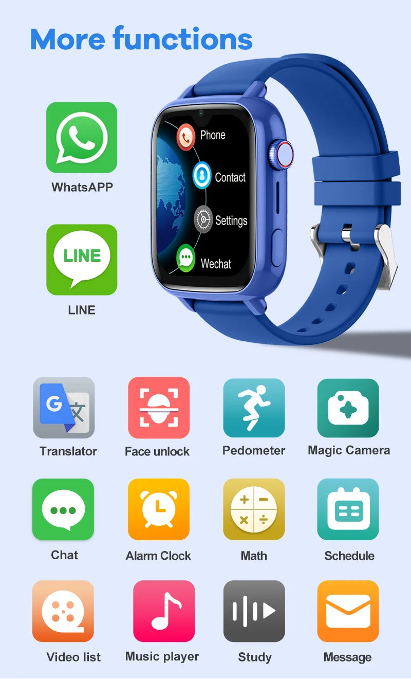4G Kids Smartwatch – GPS & Video Call