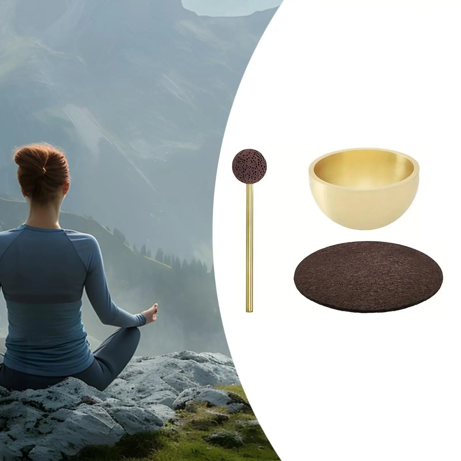 Mini Portable Meditation Sound Bowl Kit