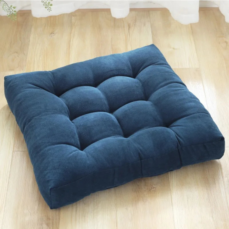 Square Floor Pillow Cushion – Thick Tufted Meditation & Yoga Seat Pad for Home or Balcony