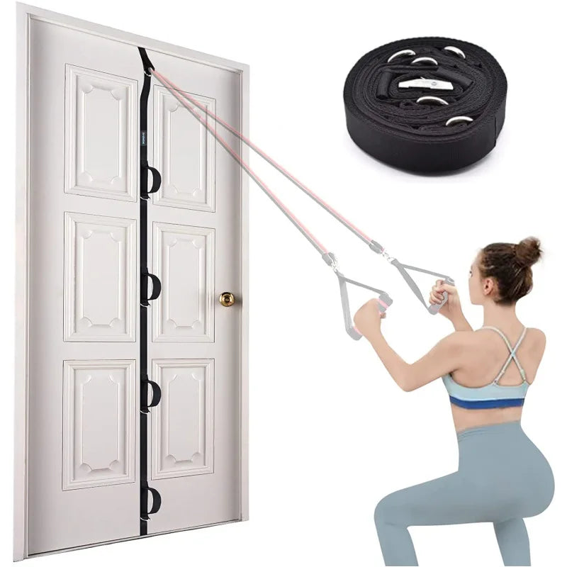 Door Anchor Strap for Resistance Bands – Portable No-Punch Fitness Training Belt