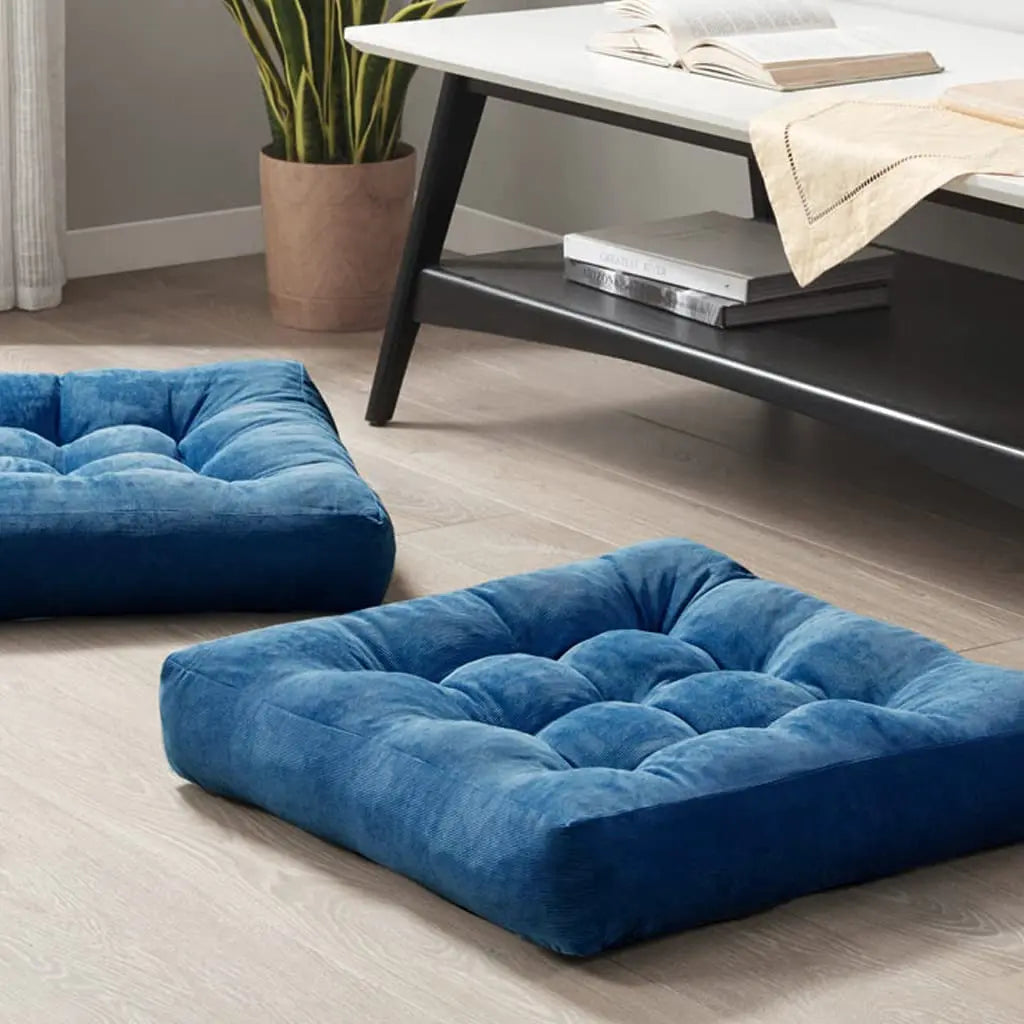 Square Floor Pillow Cushion – Thick Tufted Meditation & Yoga Seat Pad for Home or Balcony