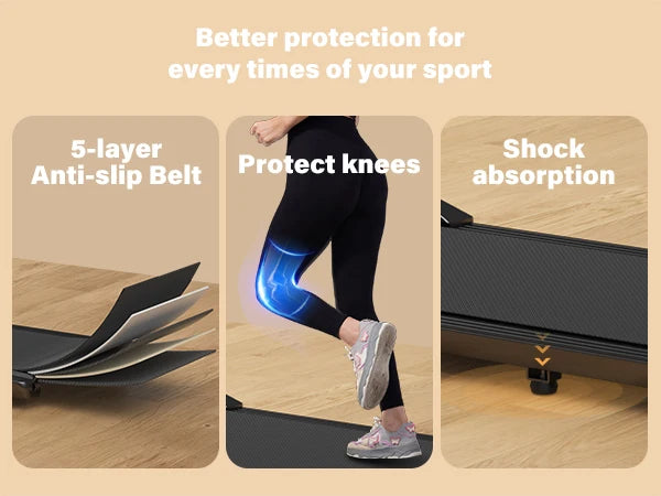 2.5HP 300lbs Treadmill for Home – 2-in-1 Walking Pad & Running Machine with LCD Display