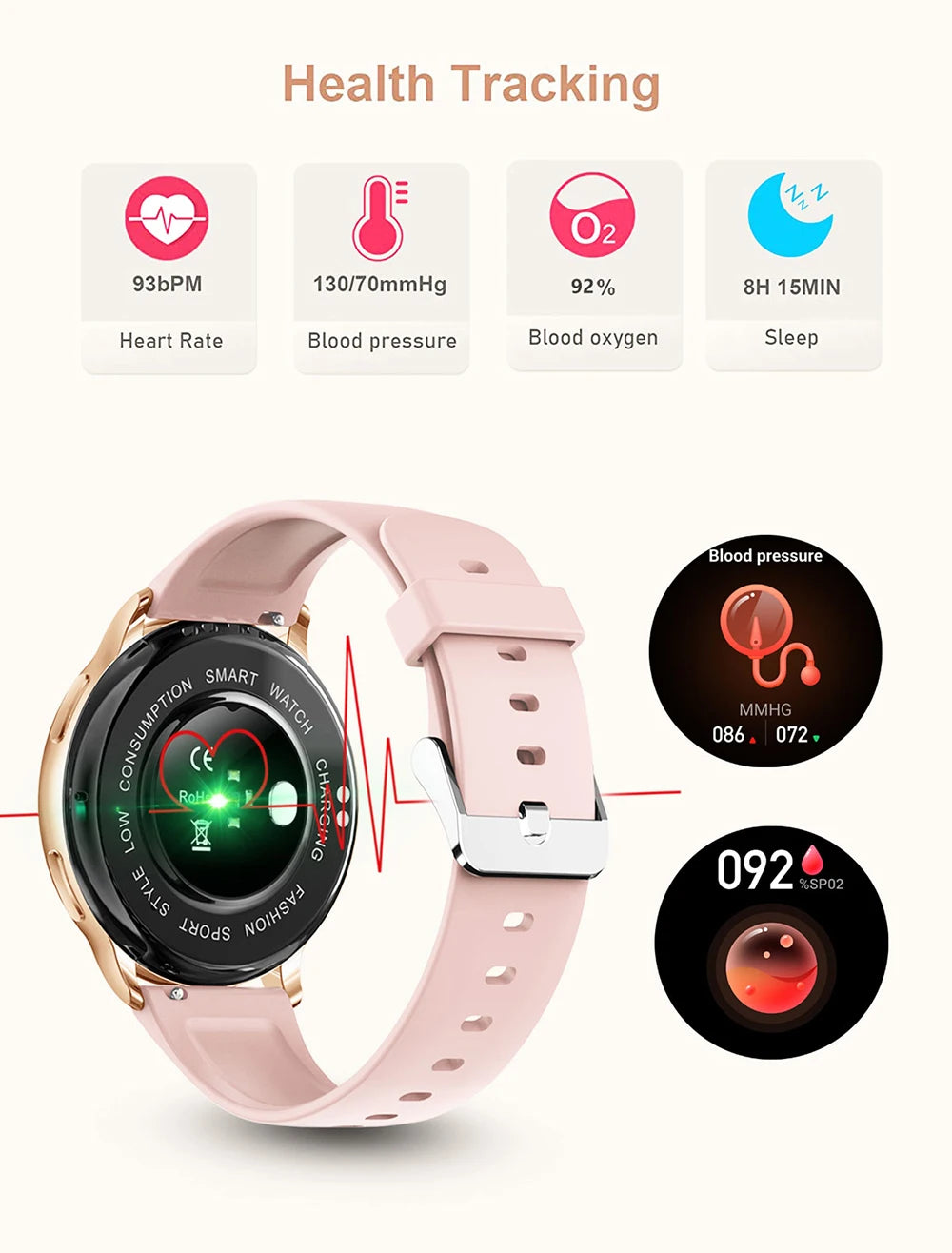 MEVADEN Bluetooth Call Smart Watch Women Fashion Watches Custom Dial Sport Fitness Health Tracker Smartwatch for Android IOS Y22