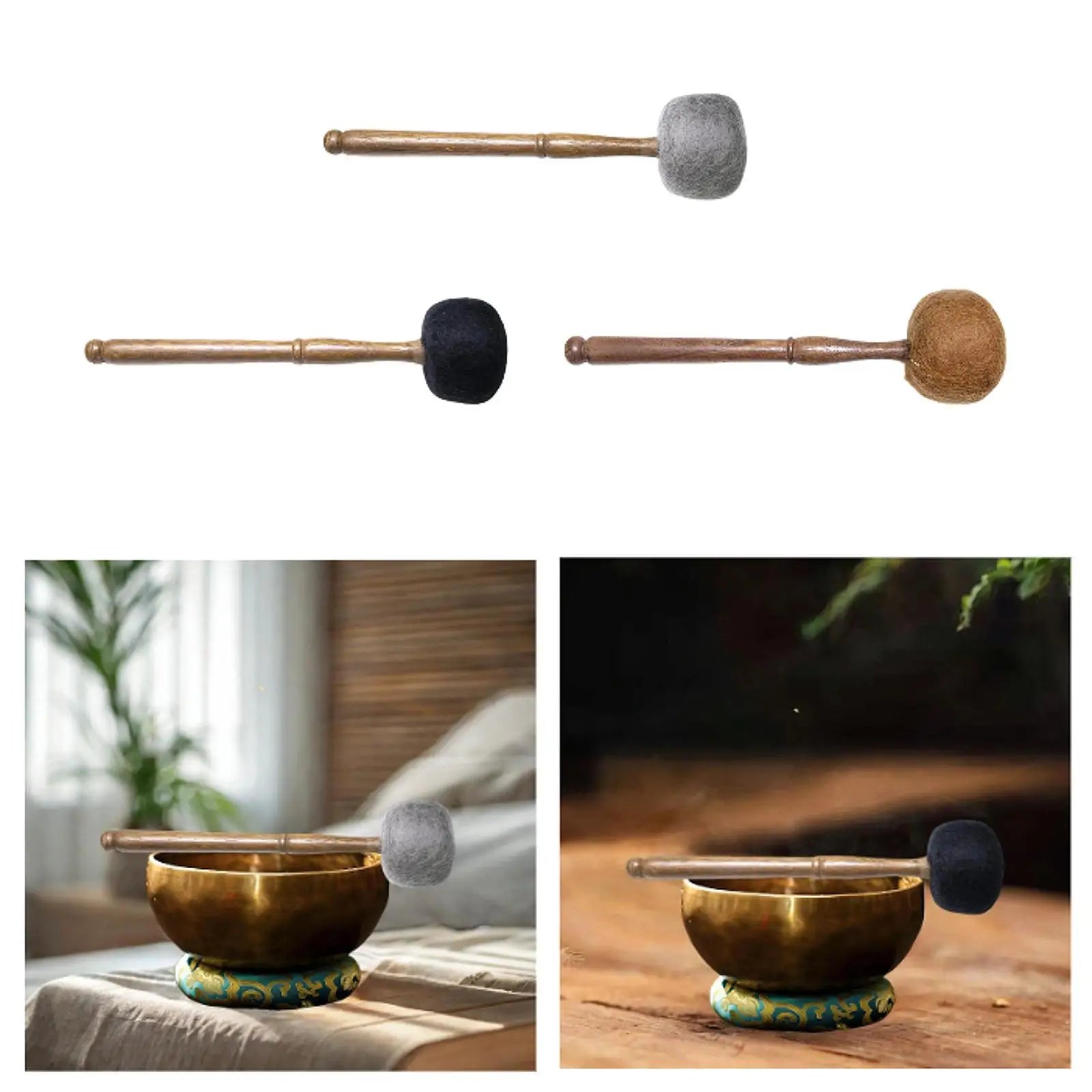 Professional Wooden Mallet for Sound Bowls