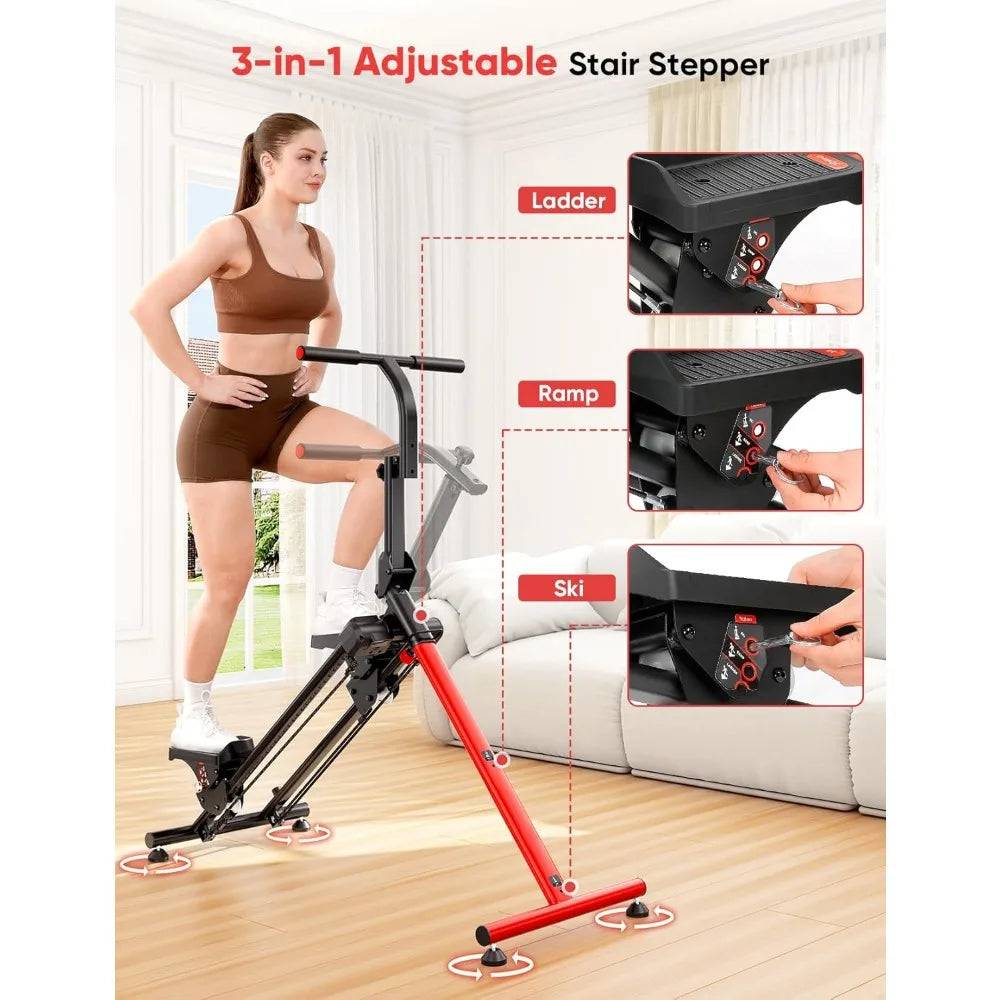 Home Fitness Stair Stepper – Adjustable & Ski Mode