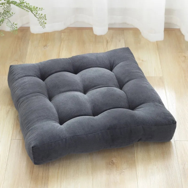 Square Floor Pillow Cushion – Thick Tufted Meditation & Yoga Seat Pad for Home or Balcony