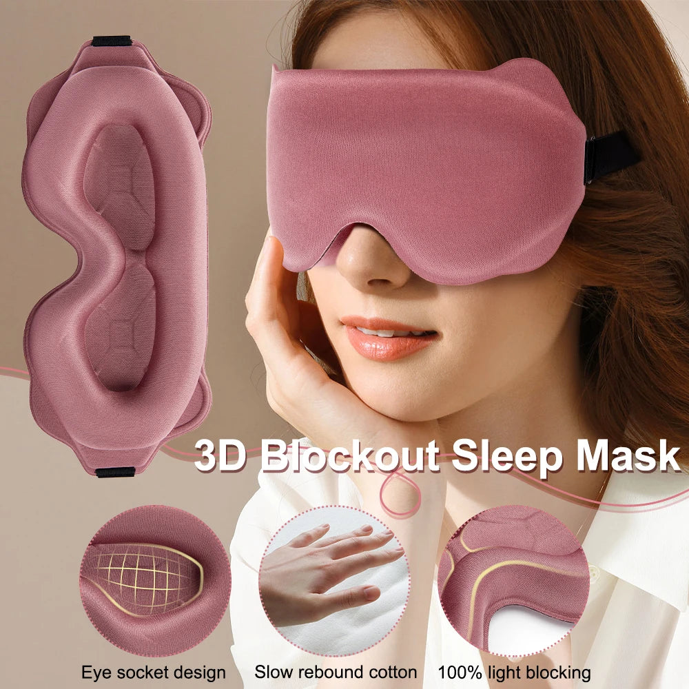 3D Travel Sleep Mask – Light-Blocking Eyepatch