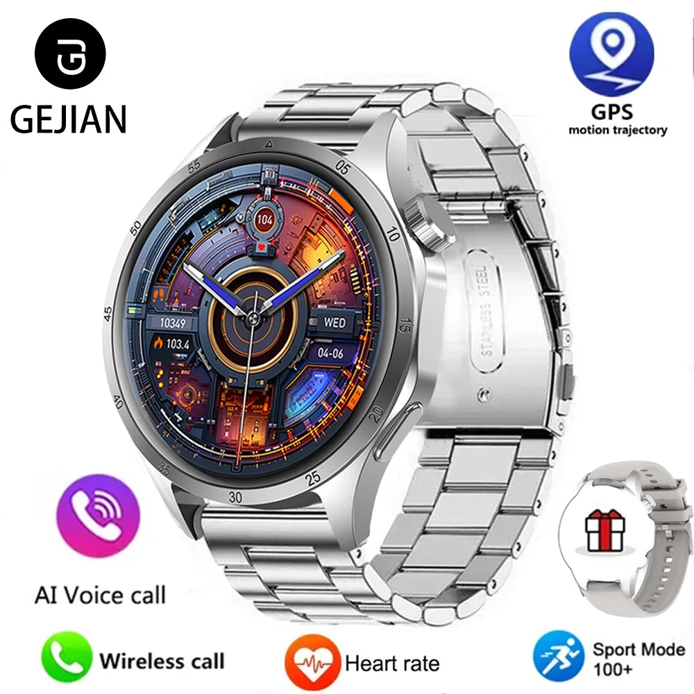 2025 Men’s GPS Smartwatch – AMOLED & NFC