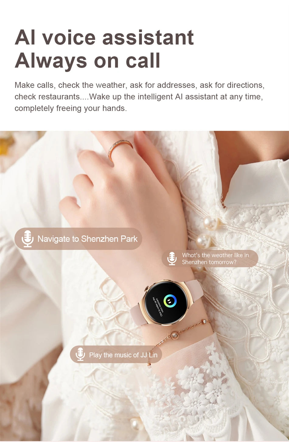 2025 Women’s GPS Smartwatch – NFC & Bluetooth