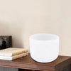8-Inch White Quartz Singing Bowl with Striker