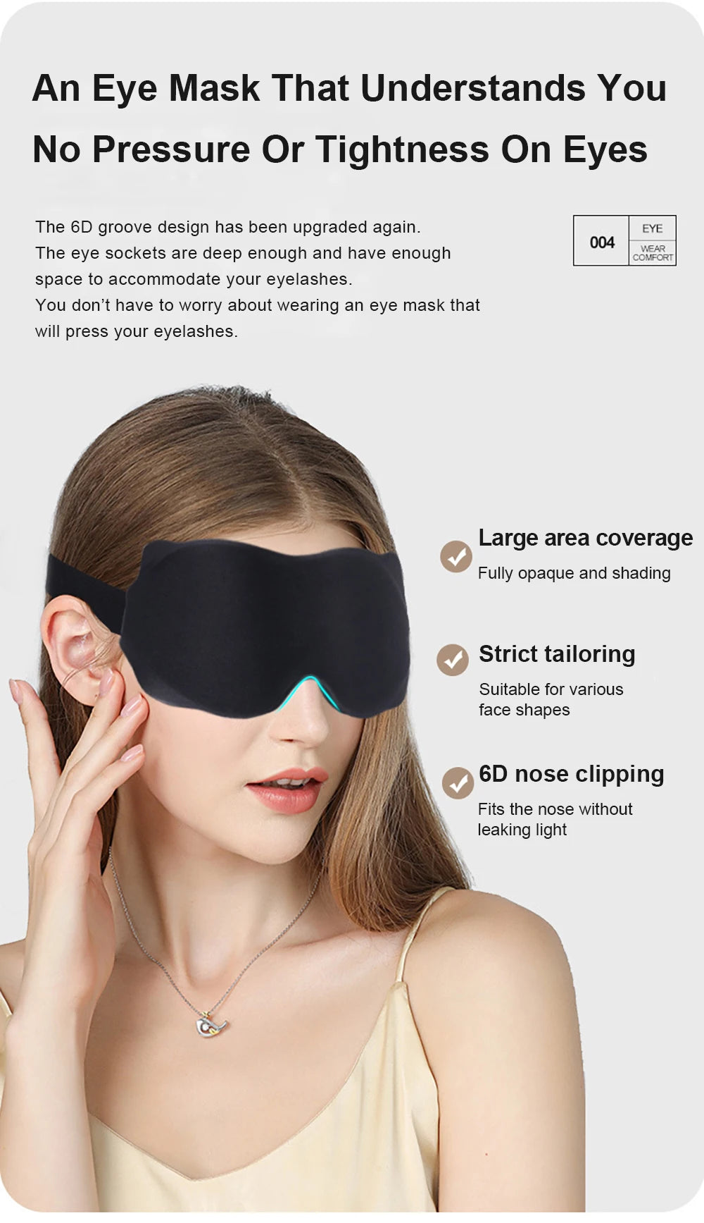 3D Travel Sleep Mask – Light-Blocking Eyepatch