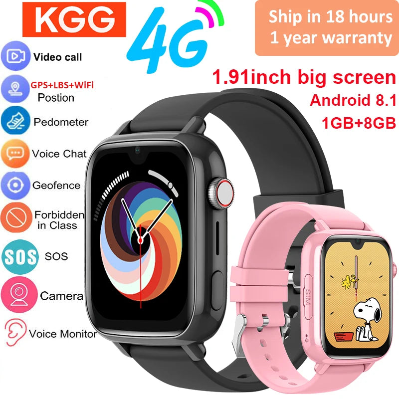 4G Kids Smartwatch – GPS & Video Call