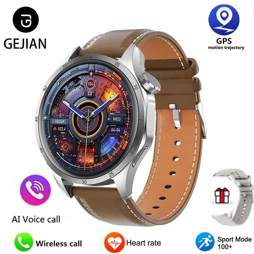 2025 Men’s GPS Smartwatch – AMOLED & NFC