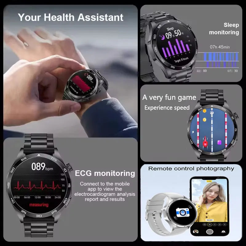 2025 Men’s GPS Smartwatch – AMOLED & NFC
