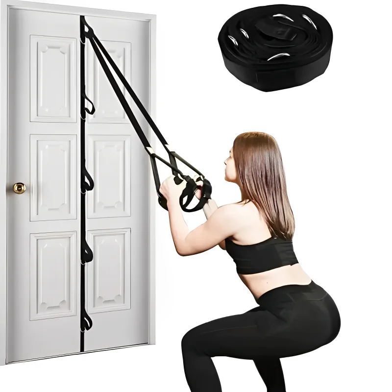 Door Anchor Strap for Resistance Bands – Portable No-Punch Fitness Training Belt