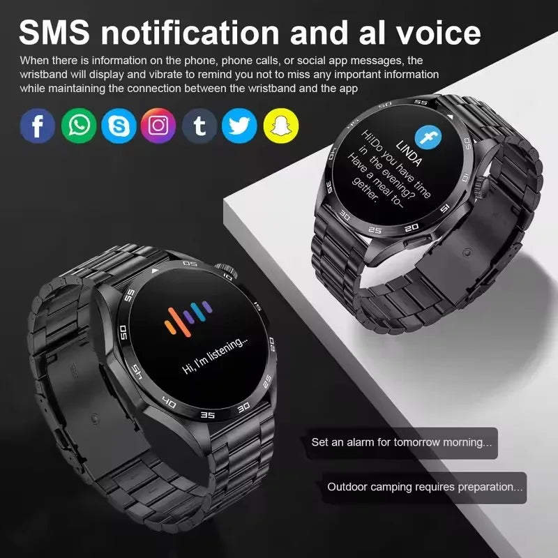 2025 Men’s GPS Smartwatch – AMOLED & NFC