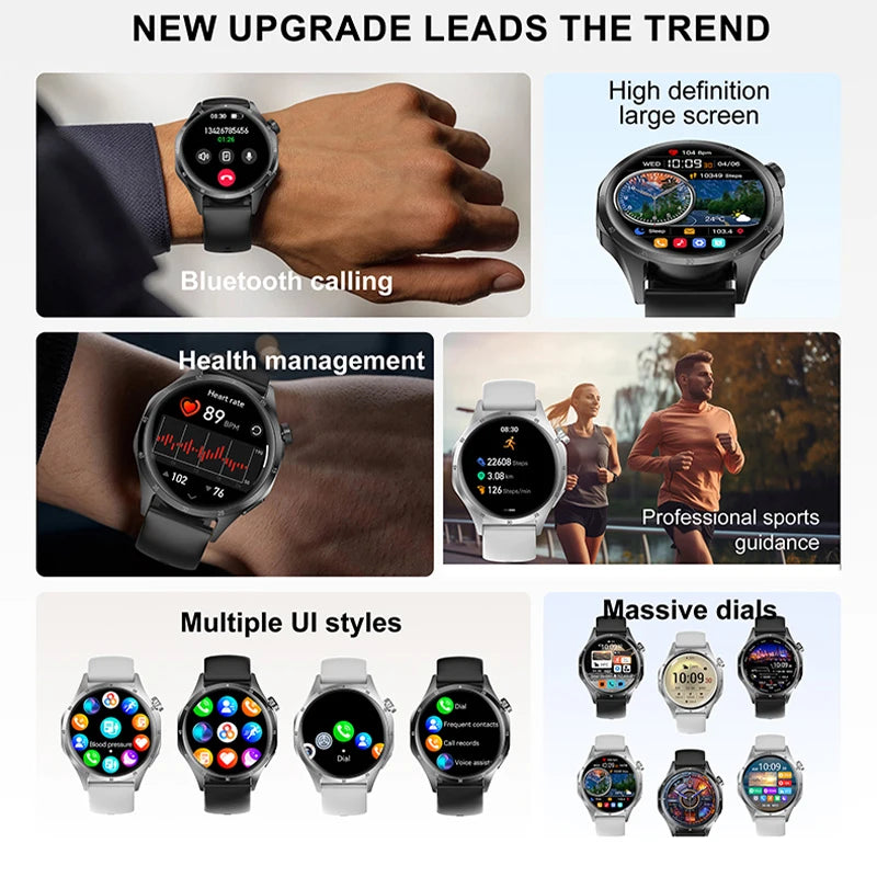 2025 Men’s GPS Smartwatch – AMOLED & NFC