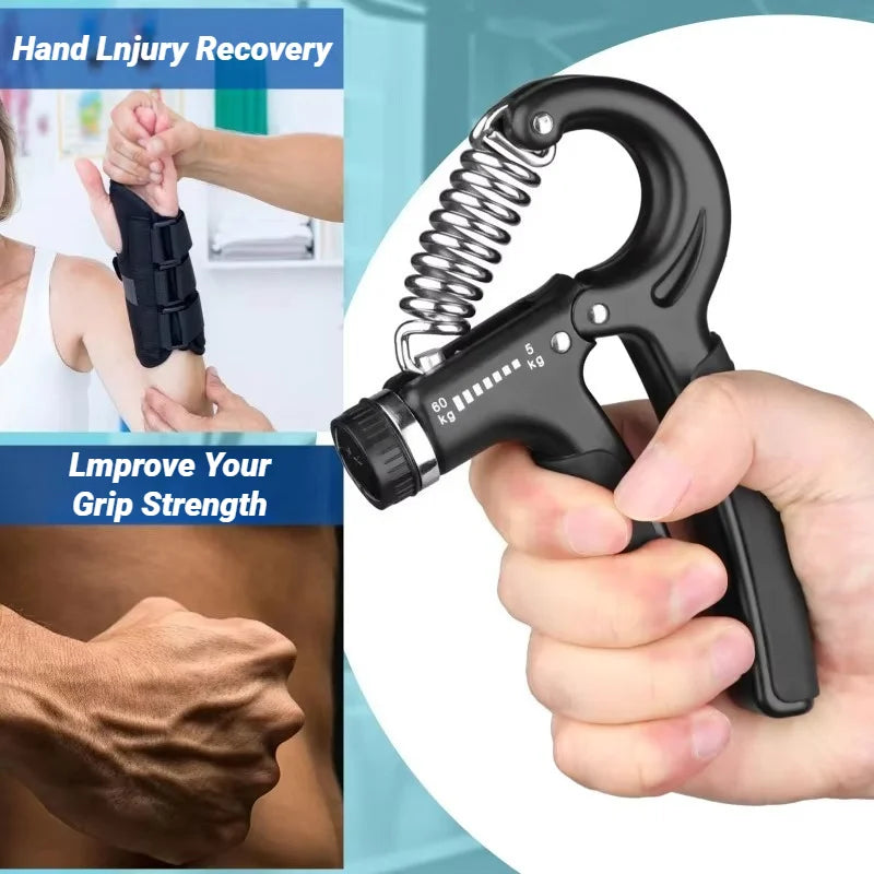 5-60KG Adjustable Hand Grip Strengthener – Forearm & Finger Exerciser Trainer
