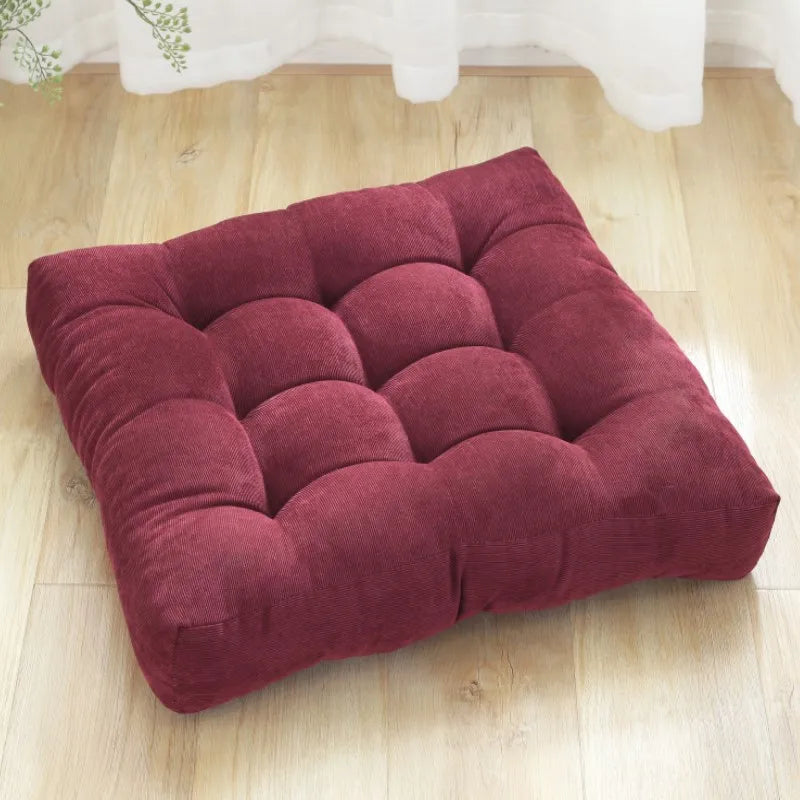 Square Floor Pillow Cushion – Thick Tufted Meditation & Yoga Seat Pad for Home or Balcony