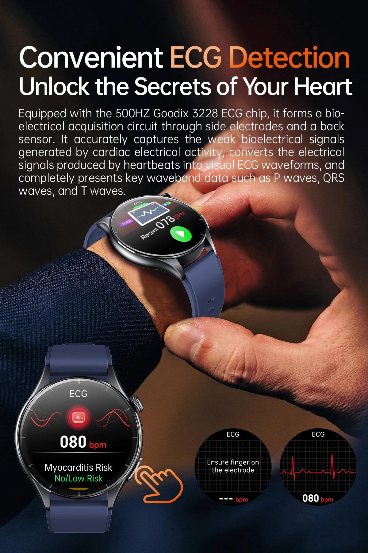 2025 ECG+PPG Smart Health Watch