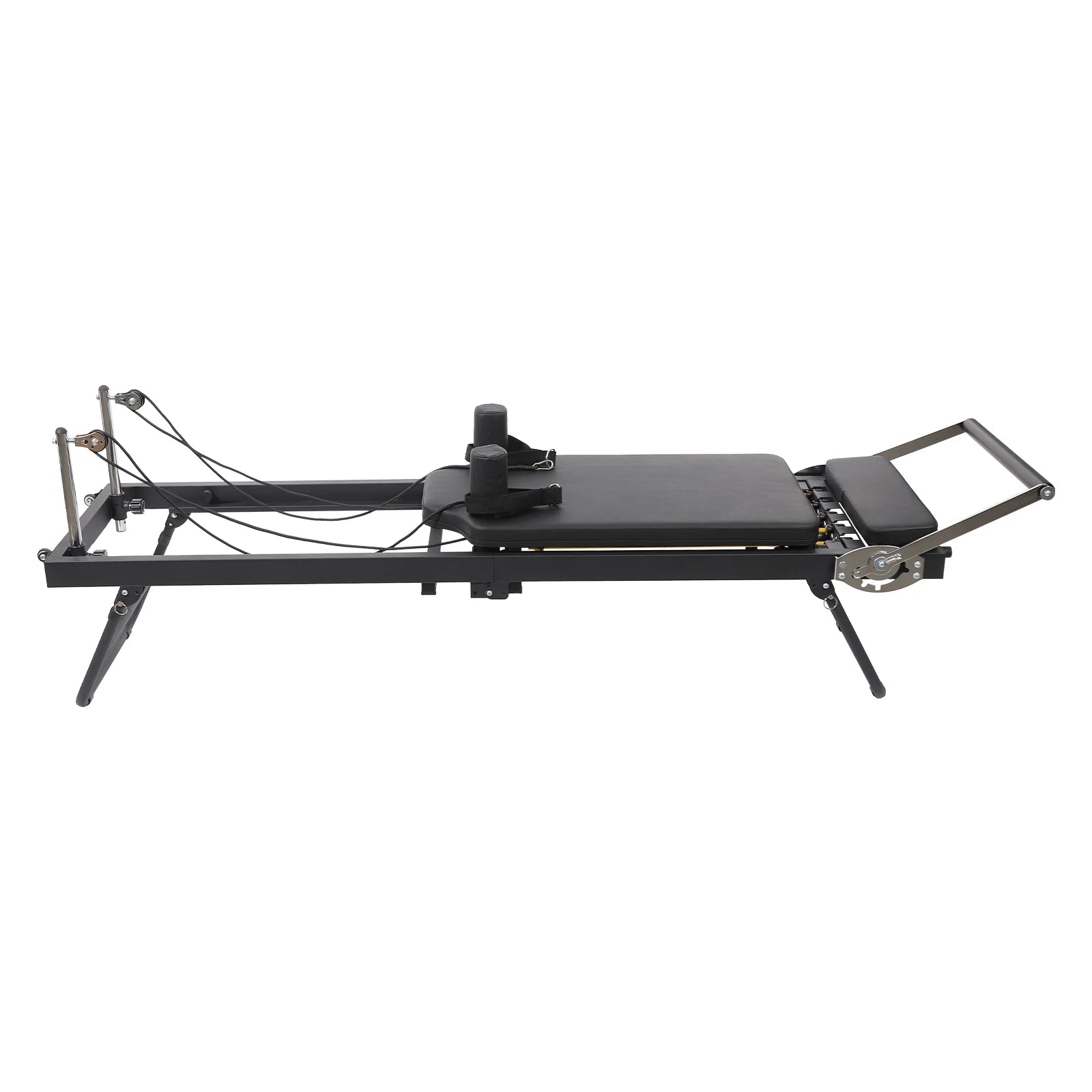 Foldable Steel Pilates Reformer – Black/Grey