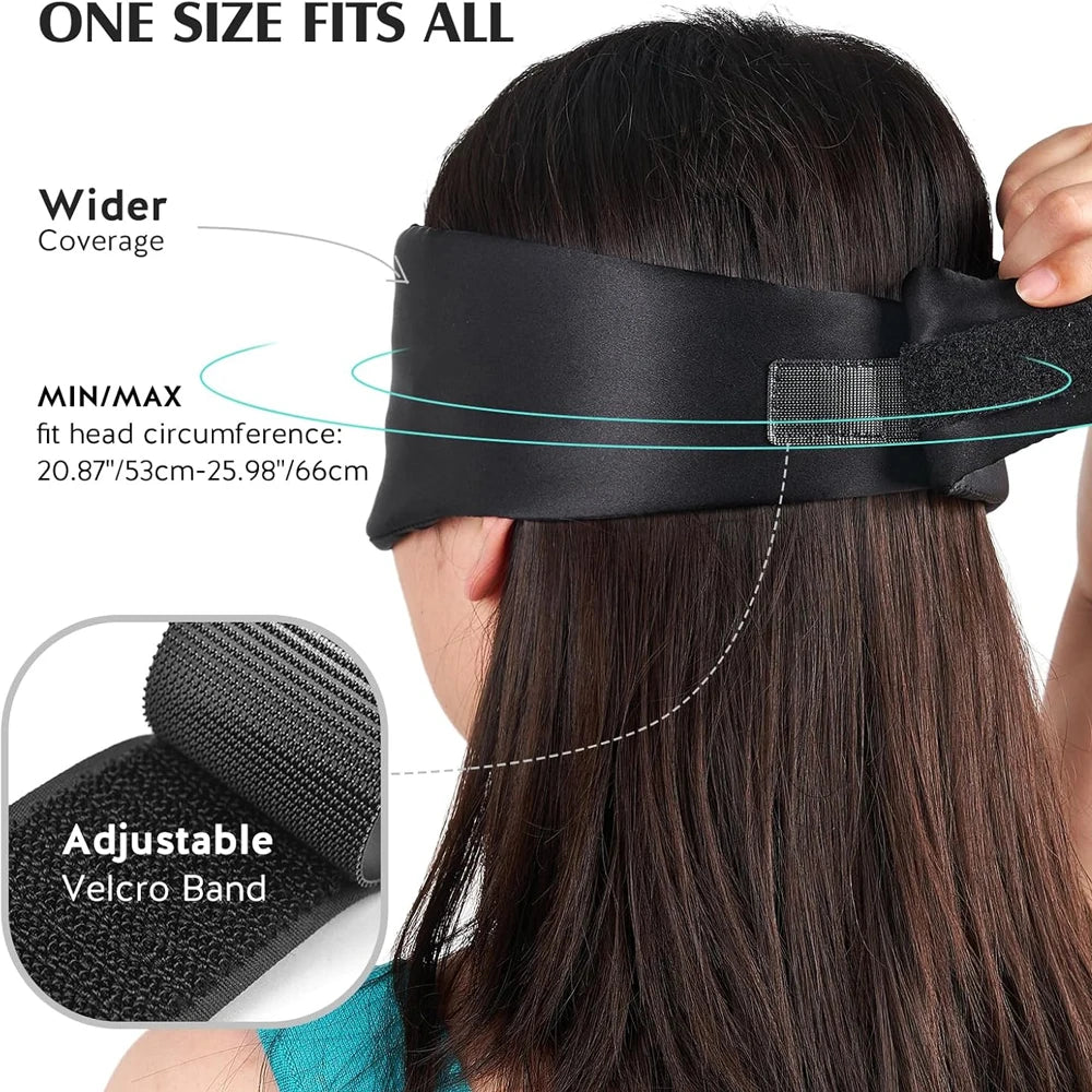 100% Mulberry Silk Sleep Mask – Padded Eyepatch