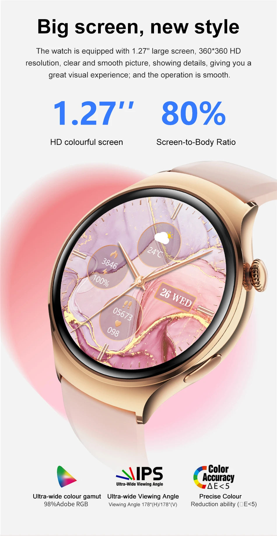 2025 Women’s GPS Smartwatch – NFC & Bluetooth