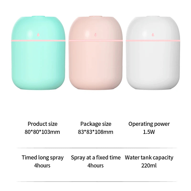 Portable USB Mini Humidifier & Essential Oil Diffuser