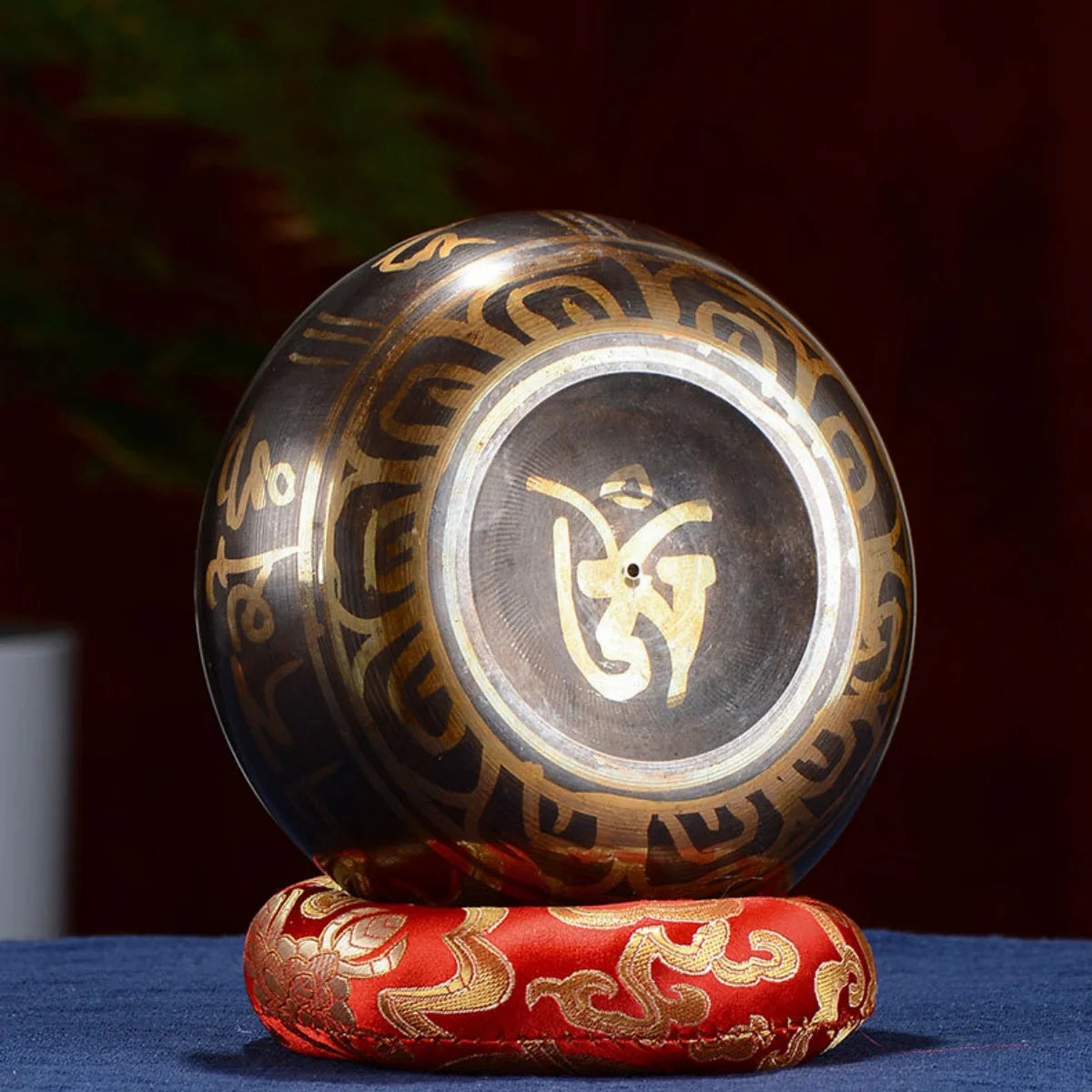 Tibetan Singing Bowl Set – 8.5–20CM Scripture Sound Bowl for Meditation, Yoga & Chakra Healing