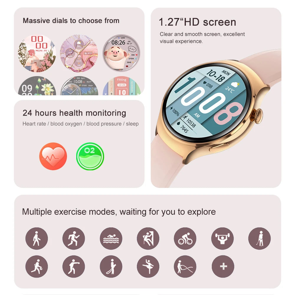 2025 Women’s GPS Smartwatch – NFC & Bluetooth