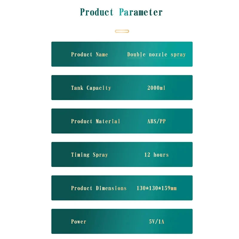 2000ML USB Air Humidifier – Dual Spray Aromatherapy Essential Oil Diffuser for Home & Office