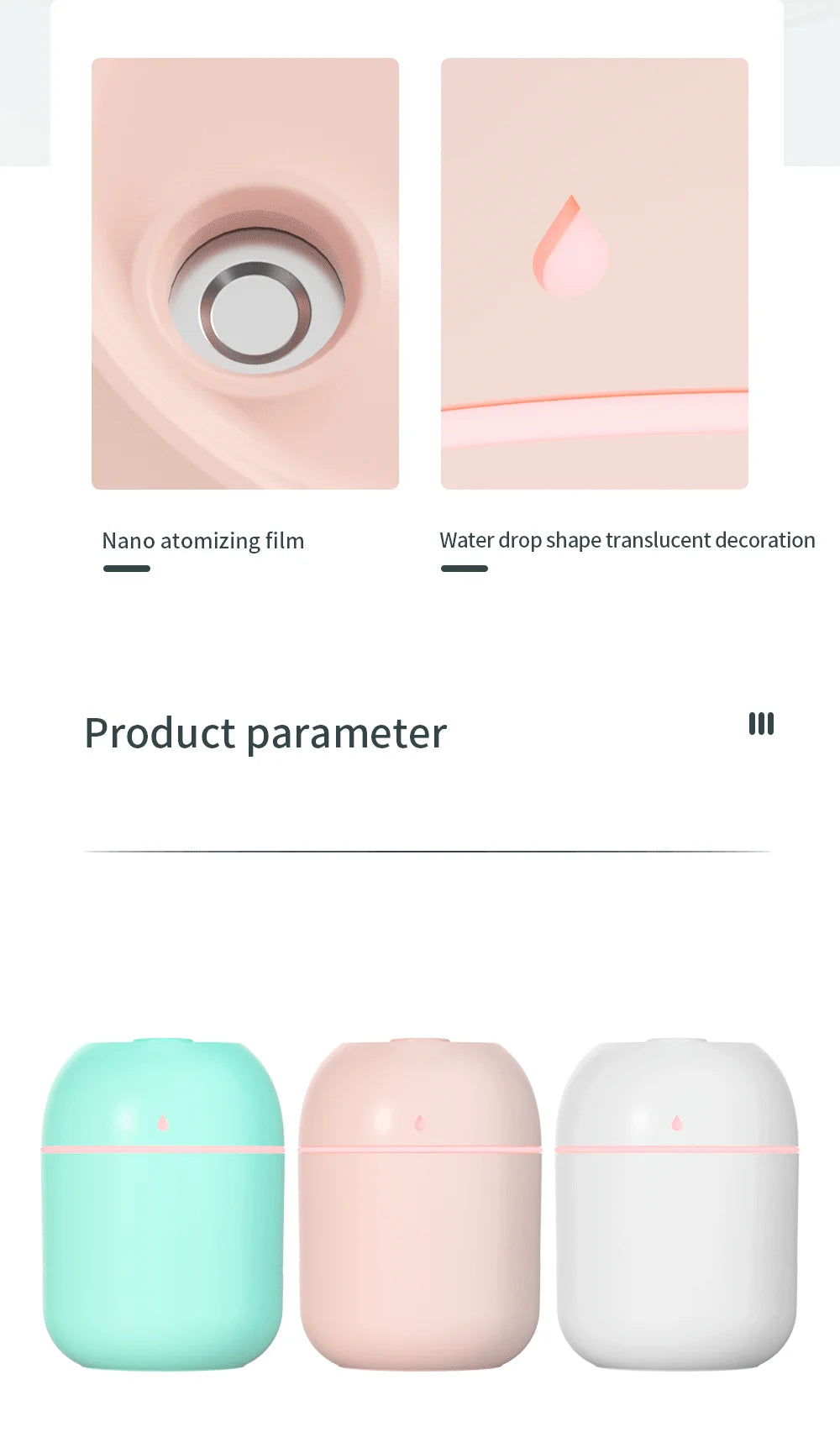 Portable USB Mini Humidifier & Essential Oil Diffuser