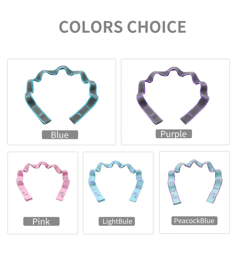 Elastic Yoga Stretching Strap with Loops