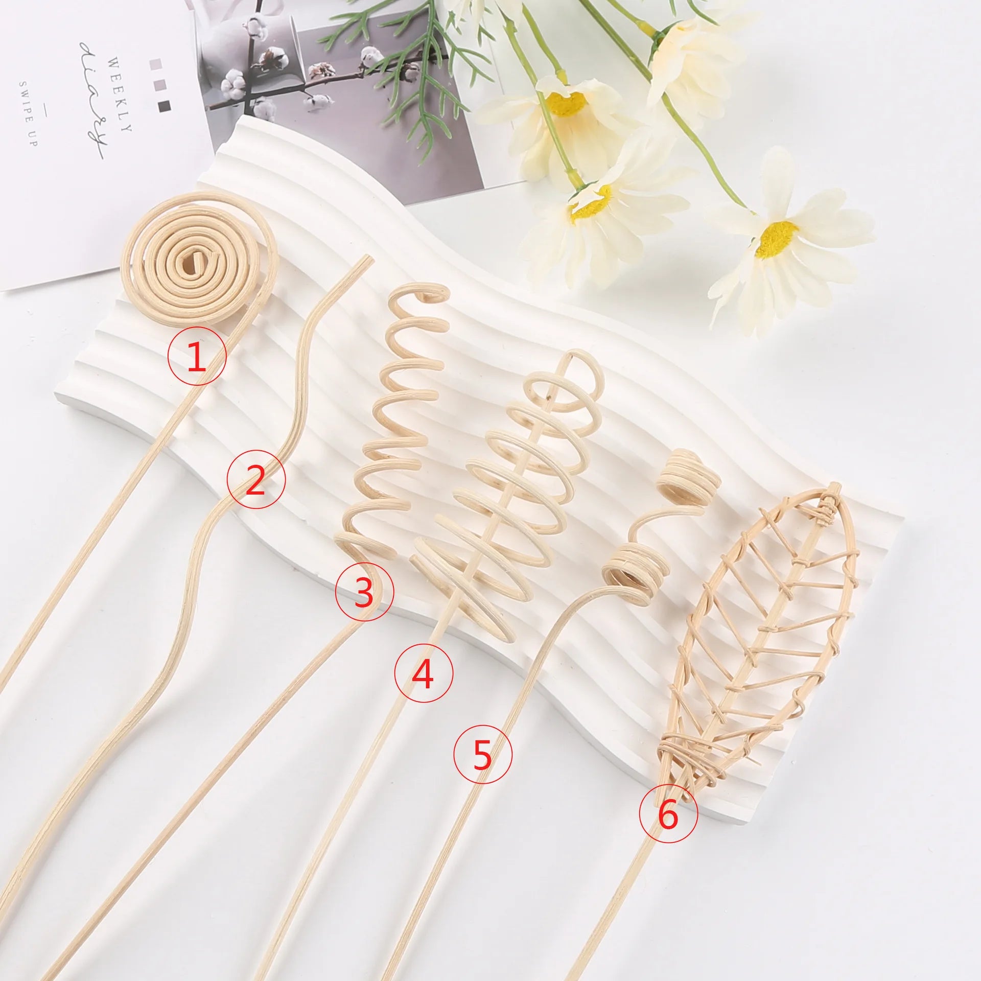 6/9PCS Rattan Reed Diffuser Refill Sticks