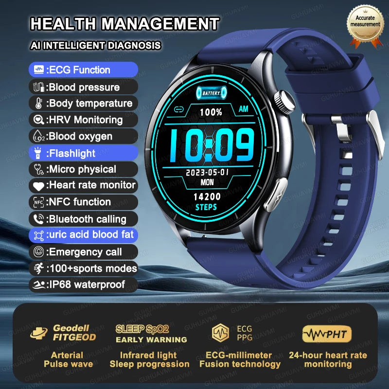 2025 ECG+PPG Smart Health Watch