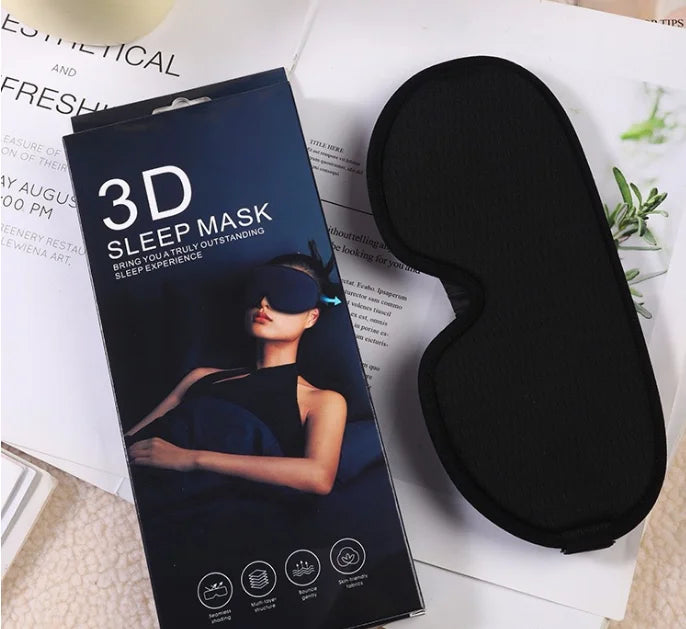 3D Sleep Mask – Soft Memory Foam Eyeshade Light Blocking Blindfold for Sleeping