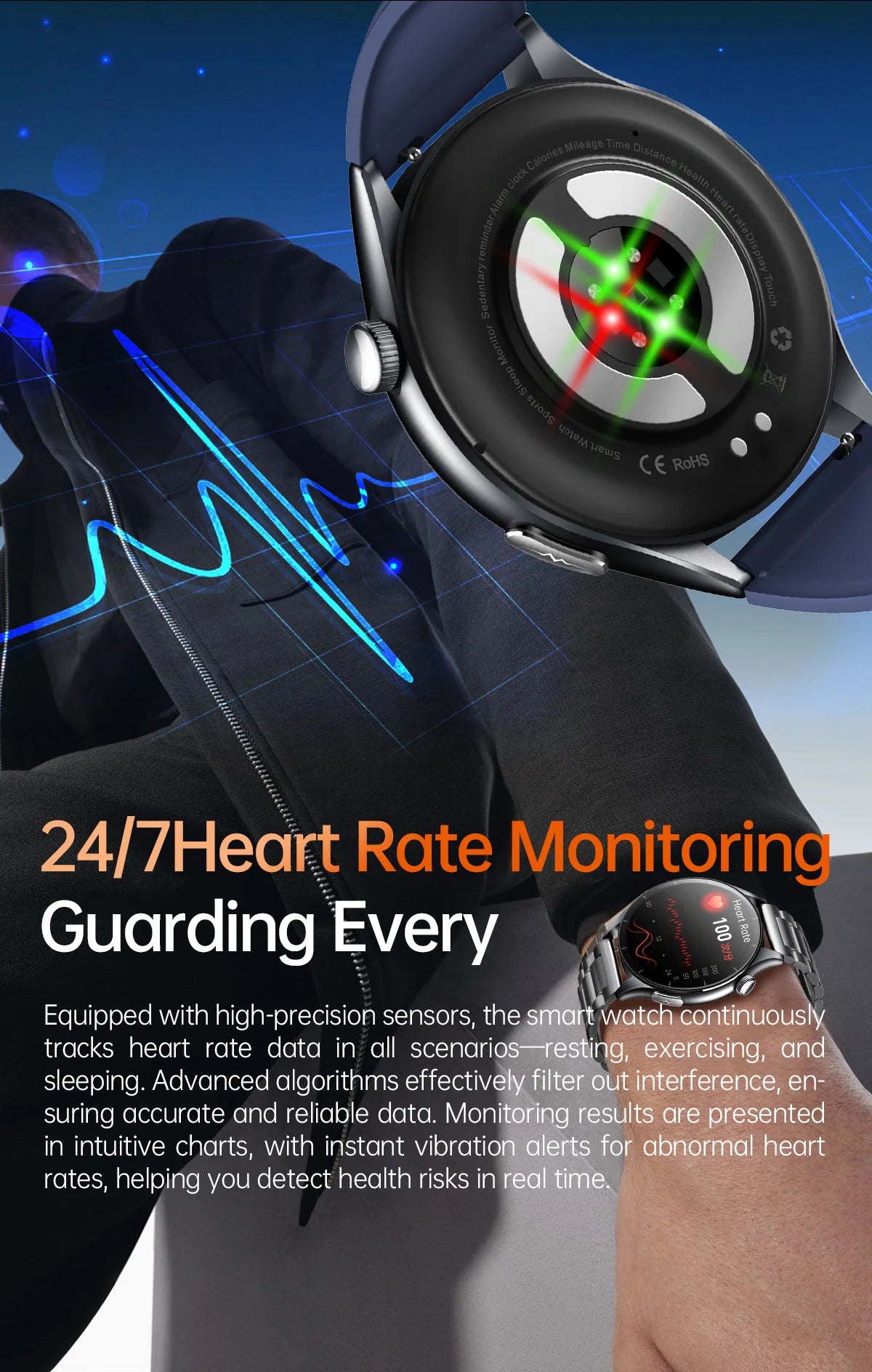2025 ECG+PPG Smart Health Watch