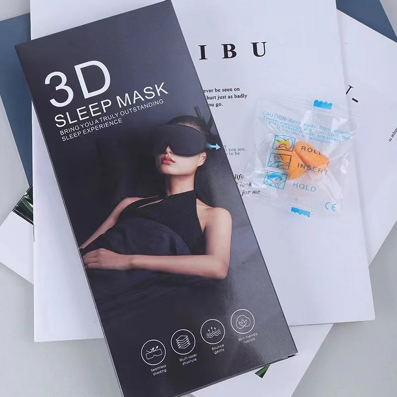3D Sleep Mask – Soft Memory Foam Eyeshade Light Blocking Blindfold for Sleeping