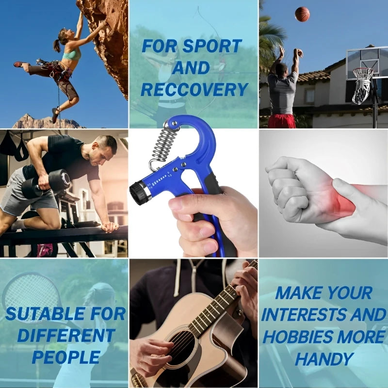 5-60KG Adjustable Hand Grip Strengthener – Forearm & Finger Exerciser Trainer