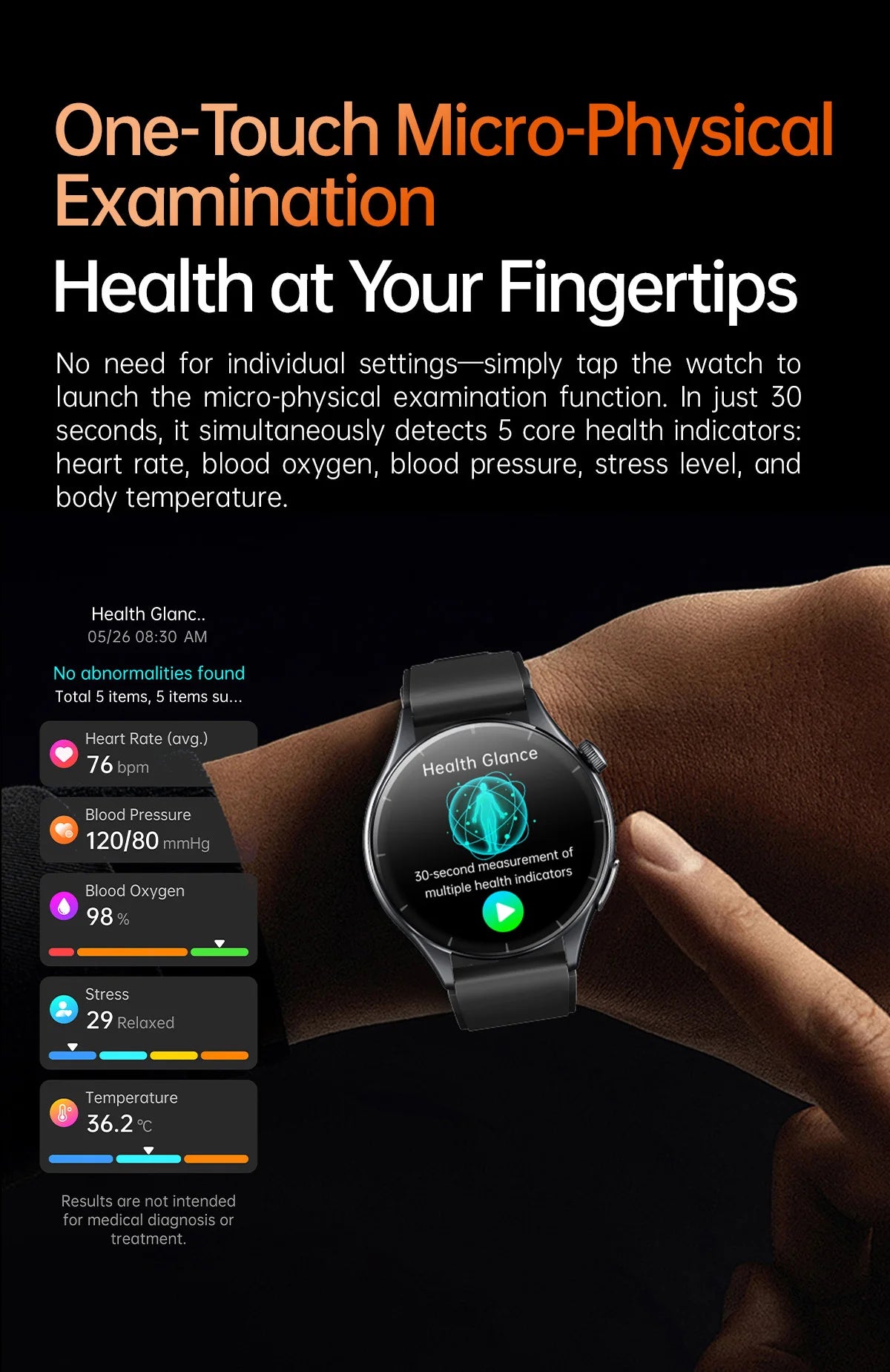 2025 ECG+PPG Smart Health Watch